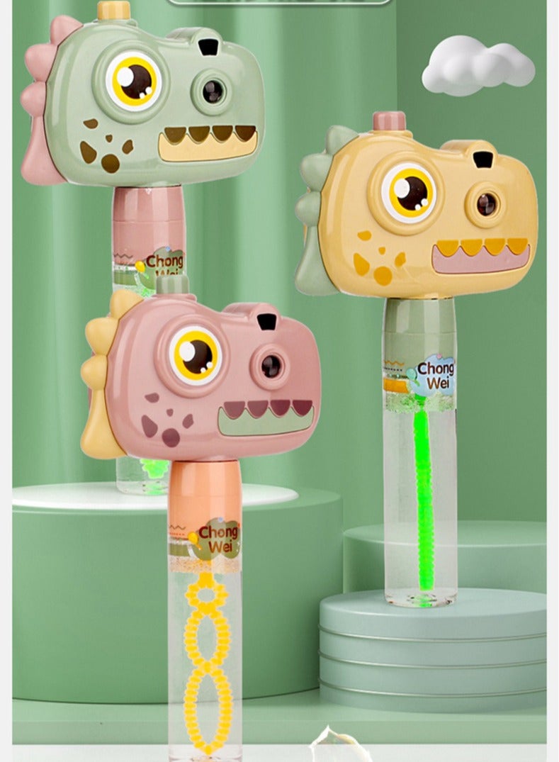 MissTiara 3 Pcs Alligator Camera Lights Up Projection Bubble Water Toy Party Favors for Kids Bubble Wands Toy, Party Favors, Goodie Bags Fillers, Birthday Day Gifts and Prize - Image 4