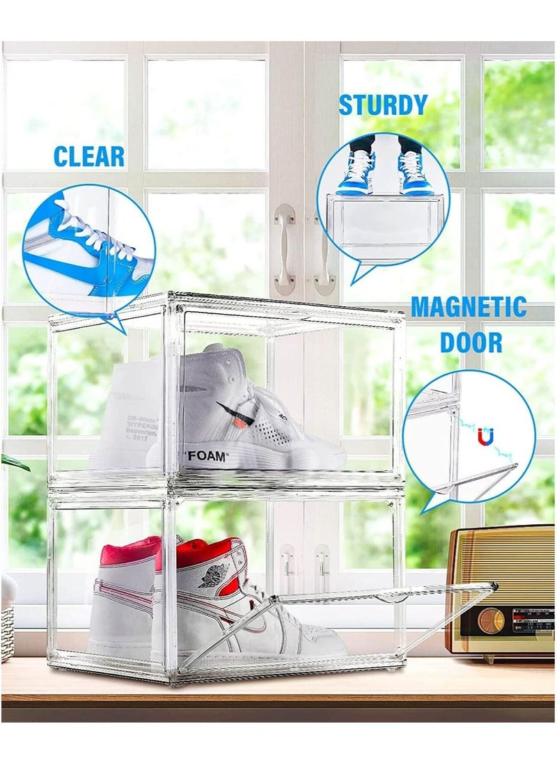 Shoe Boxes Clear Plastic Stackable,3 Pack Sneaker Storage Boxes with Magnetic Door, Acrylic Boxes for Display, Strong - pzsku/Z86F0E5B1E201D70D3E9AZ/45/_/1687308738/7a545eef-5e7d-4996-95b6-41bc4367cecf