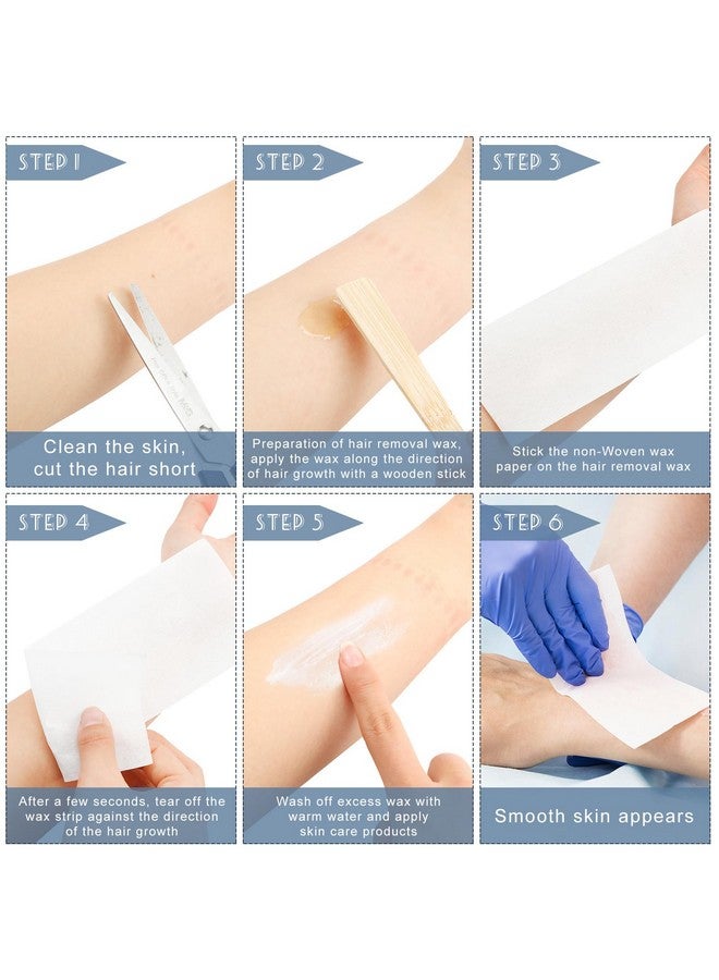 Tudomro Udomro 2000 Pcs Large Wax Strips For Hair Removal 2.8 X 7.9 Inch Non Woven Waxing Strips Body Strips For Waxing Epilating Wax Paper For Women Men Arms Legs Armpit Hair Removal White - Image 5