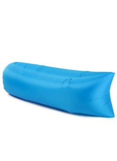 Huitich Portable Inflatable Air Sofa for Outdoor Camping, Travel & Beach Lounging Blue  - Image 1