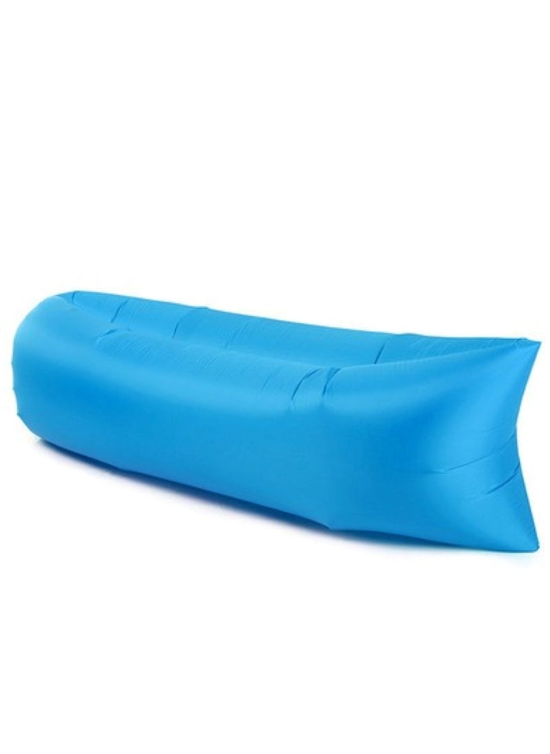 Huitich Portable Inflatable Air Sofa for Outdoor Camping, Travel & Beach Lounging Blue  - Image 1