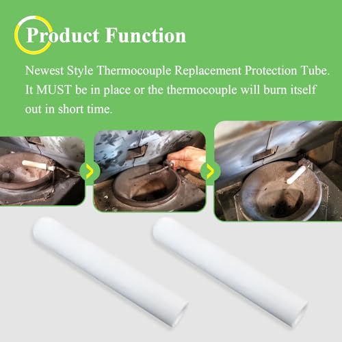 WFCYX 812-1322, 812-4920 Thermocouple Ceramic Protection Tube Cover Fit for QuadraFire Pellet Stove, Compatible with Thermocouple 812-0210, Fits Quadra-Fire 800, 1000, 1100i, 1200, 1200i Pellet Stoves - Image 4