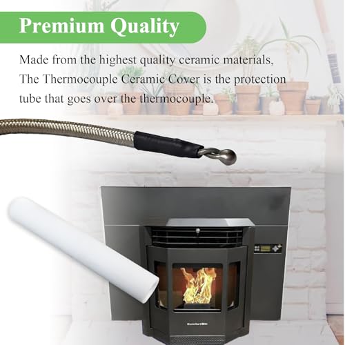 WFCYX 812-1322, 812-4920 Thermocouple Ceramic Protection Tube Cover Fit for QuadraFire Pellet Stove, Compatible with Thermocouple 812-0210, Fits Quadra-Fire 800, 1000, 1100i, 1200, 1200i Pellet Stoves - Image 5