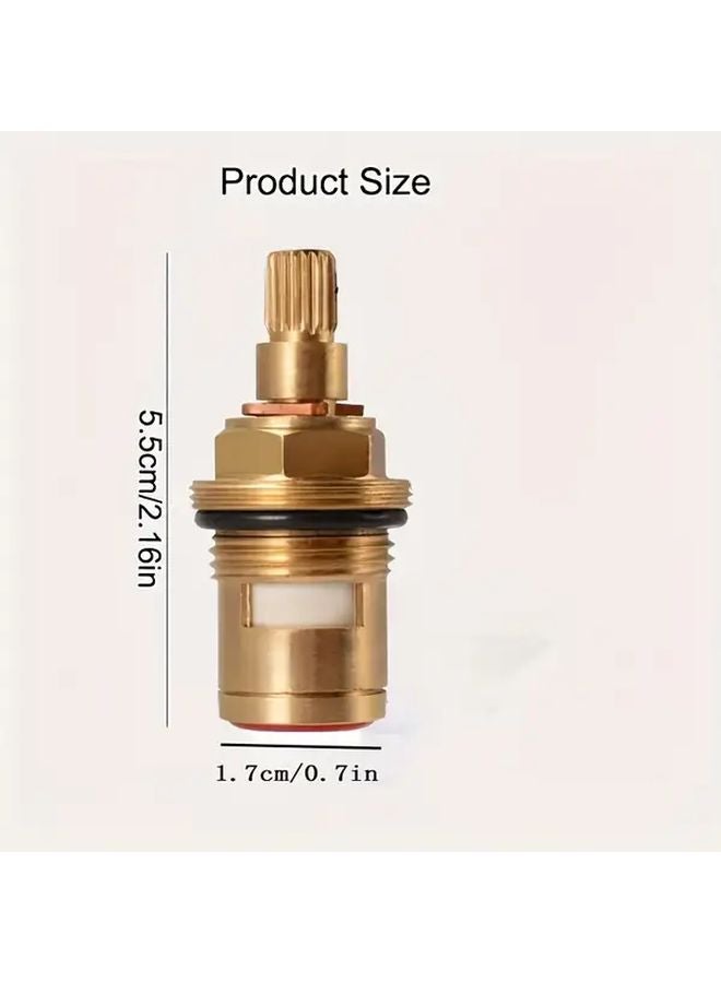 1 Set 6pcs Ceramic Brass Faucet Cartridge Cold Hot Water Replacement For Bathroom Kitchen - Image 4