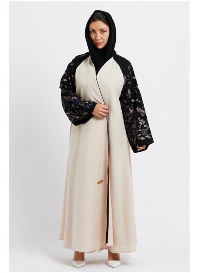 Evva Evva Luxury Saudi Abaya for Women – Elegant Open Front Modest Wear in Premium Fabric – Ideal for Ramadan, Eid, and Everyday Elegance  - Image 1