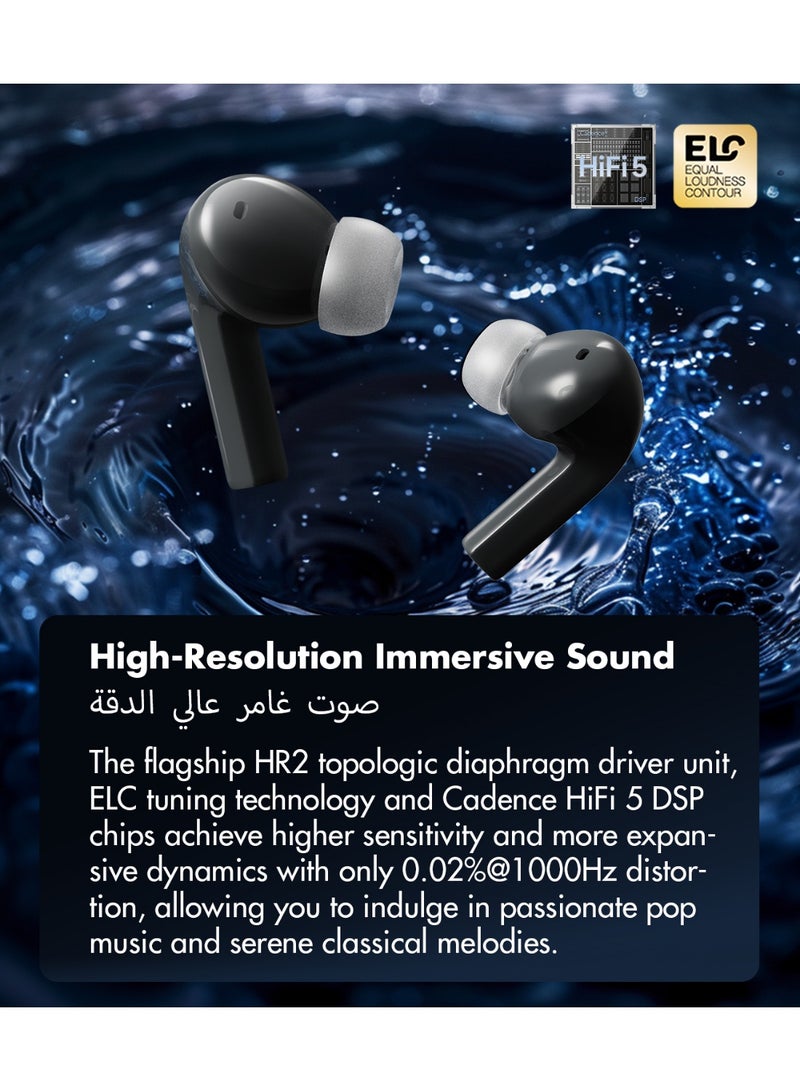 ROSESELSA Earfree i5/EARFREE i5 LDAC Hi-Res Wireless Earbuds, 48dB Hybrid ANC, Premium Aluminum Case, 4-Mic Clear Calls, Bluetooth 5.3 Earphones, 50H Playtime - Image 5