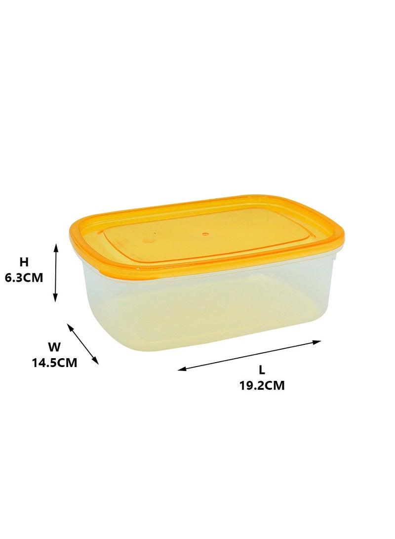 APPOLLO HOUSEWARE 3-Piece Crisper Food Container Set Medium Orange 19 x 10.5 x 14.5cm - Image 2
