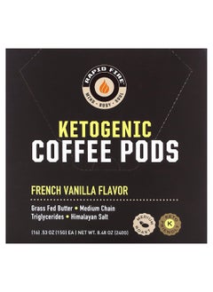 Rapidfire RAPIDFIRE, Ketogenic Coffee Pods, French Vanilla, Medium Roast, 16 Pods, 8.48 oz (240 g)  - Image 1