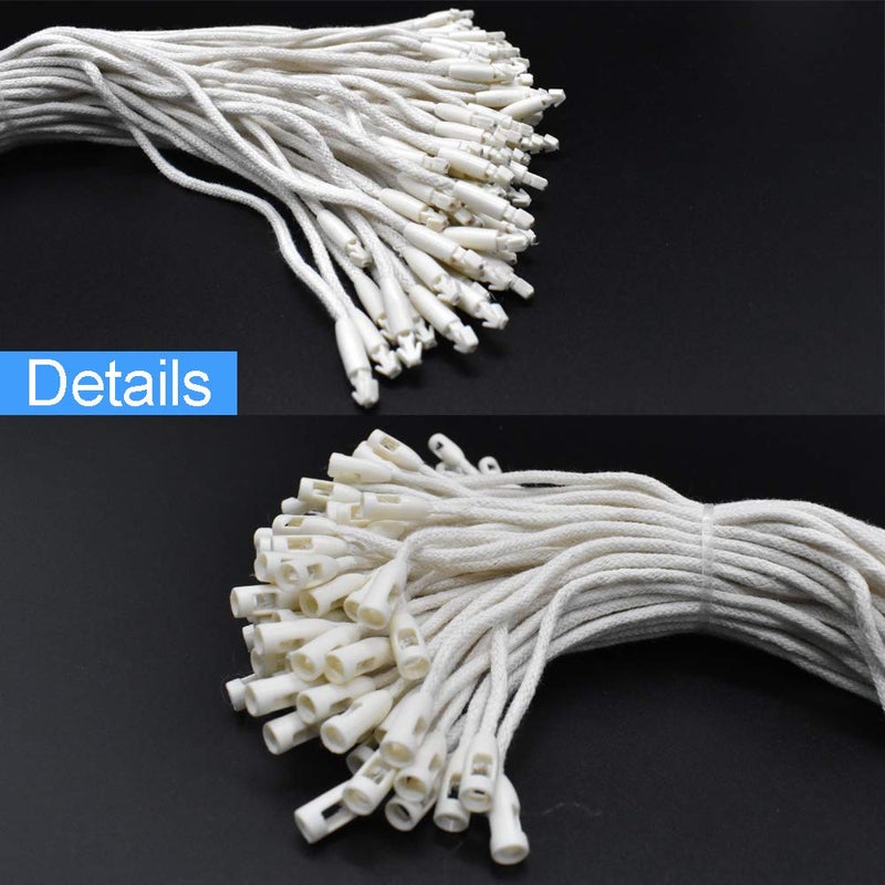 Renashed 7.7" 500 Pcs Cotton Hang Tag String Fasteners for Gifts Luggage Label Attachment Clothing - Image 3