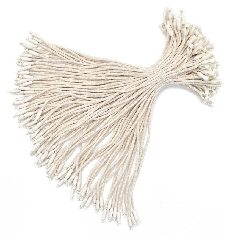 Renashed 7.7" 500 Pcs Cotton Hang Tag String Fasteners for Gifts Luggage Label Attachment Clothing - Image 1