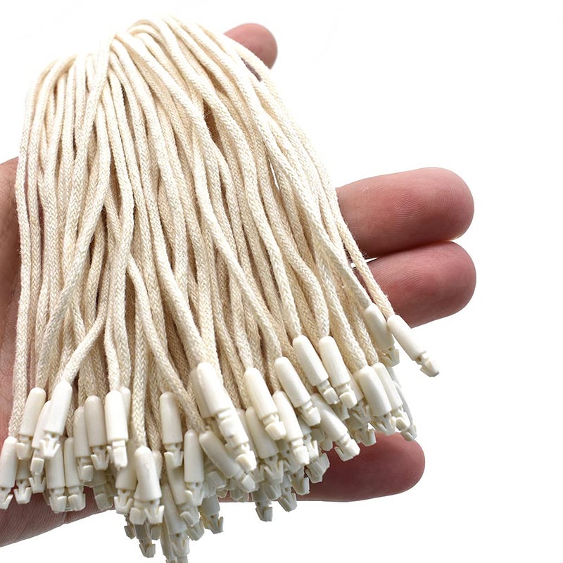 Renashed 7.7" 500 Pcs Cotton Hang Tag String Fasteners for Gifts Luggage Label Attachment Clothing - Image 4
