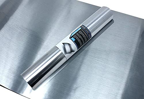 VViViD Brushed Stainless Steel Natural Texture Architectural Adhesive Vinyl 65 Feet x 158 Inches Roll - Image 1