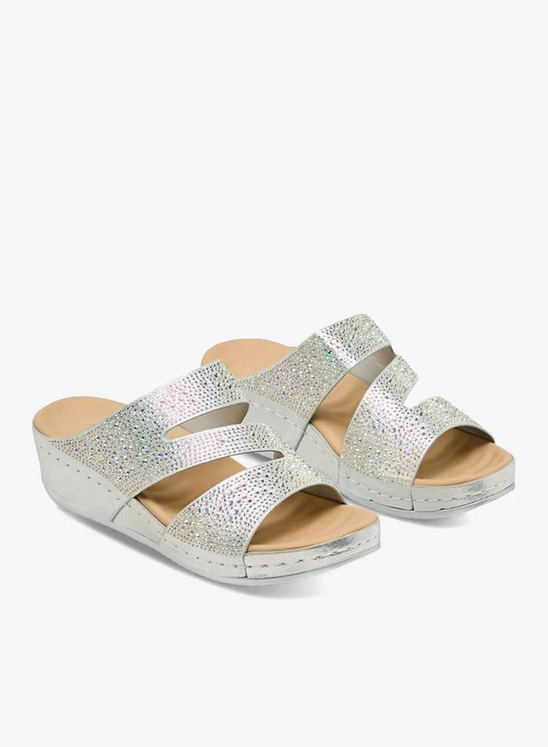 لو كونفورت صنادل نسائية مزينة مجموعة رمضان