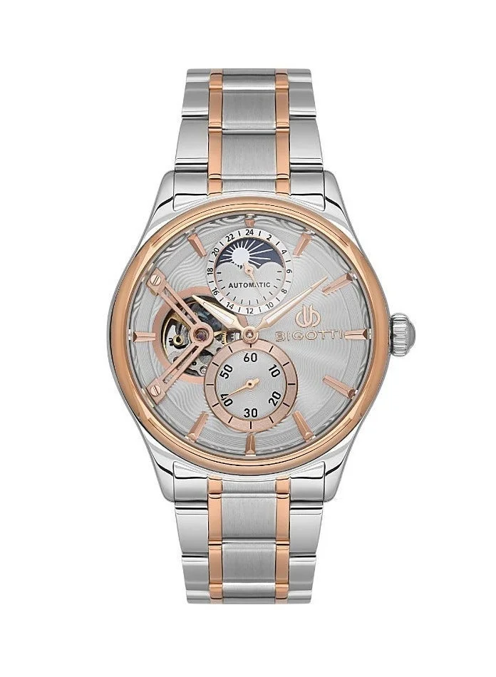BIGOTTI Bigotti - Raffinato Men Watch | Stainless SteelSteel Case | Analog | Round Dial | Mineral Glass | Automatic | Water Resistant 50 Meters
