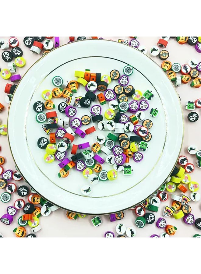 Halloween Style 01 Soft Clay Beads 50pcs DIY Jewelry Making Kit For Bracelets Necklaces - Image 5