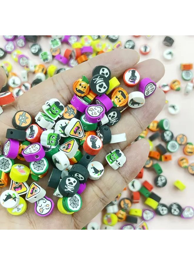 Halloween Style 01 Soft Clay Beads 50pcs DIY Jewelry Making Kit For Bracelets Necklaces - Image 3