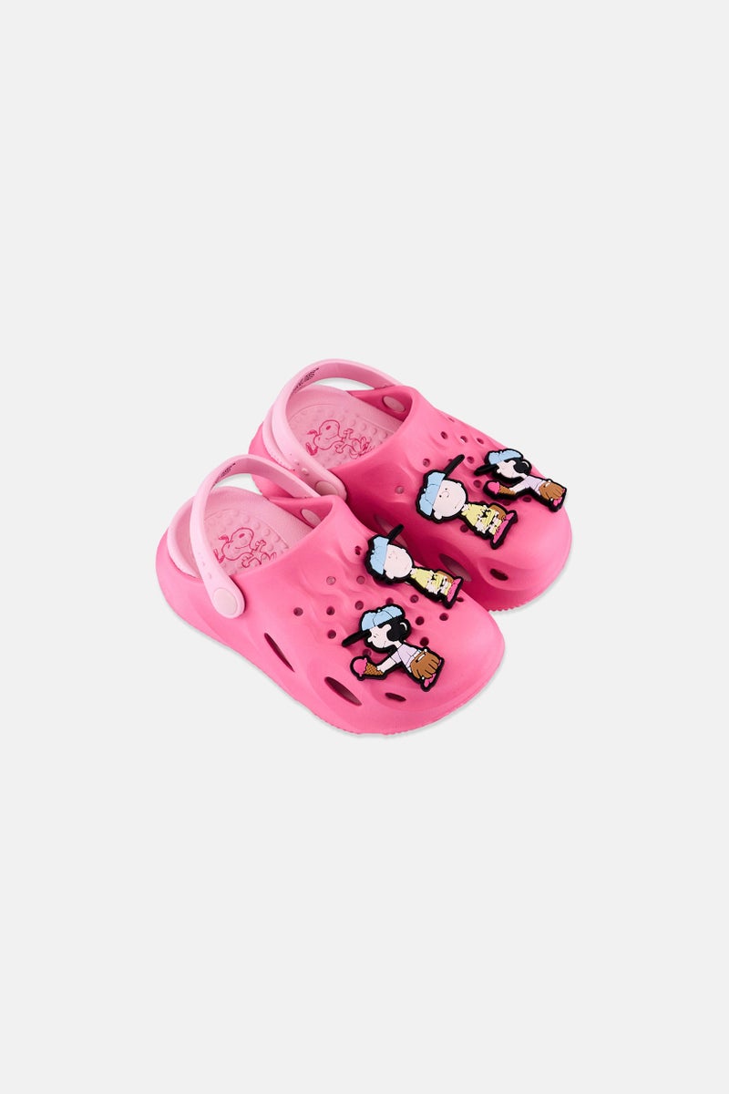 Peanuts Kids Girl Peanuts Slingback Clogs, Pink - Image 4