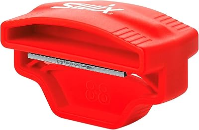 Swix Swix Compact Edger - Ski and Snowboard - Side Edge Shapener Tool - 80mm File - 2 or 3 Degree Bevel Options, red, Hand - Image 1