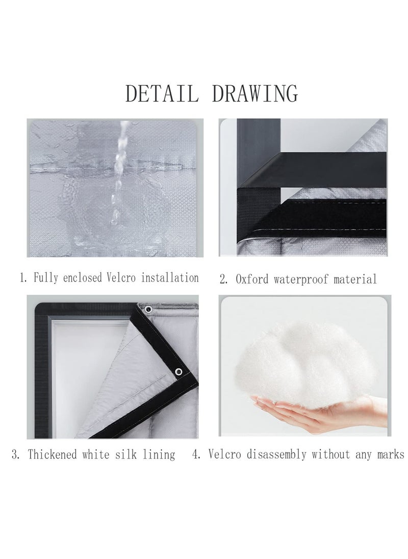 SYOSI - Home Thermal Insulated Door Curtain Winter Doorway Cover Drape Screen Heavy Duty Soundproof Barrier Tapestry Blanket, Windproof Waterproof Warm Cold Protection Living Room (W31.49*H82.68 in/80*210cm) - Image 1