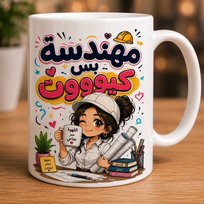 موان مج بورسلين مطبوع عالي الجودة – تصميم مميز للهدايا والمناسبات – مناسب للمشروبات الساخنة والباردة – آمن للميكروويف والغسالة – 330 مل - Image 1