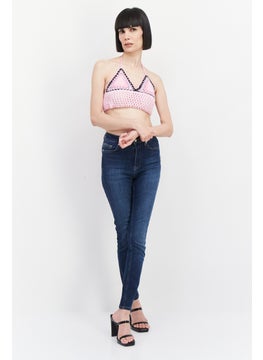 Don't Call Me Jennyfer Women V-Neck Sleeveless Knitted Top, Pink Combo  - Image 3