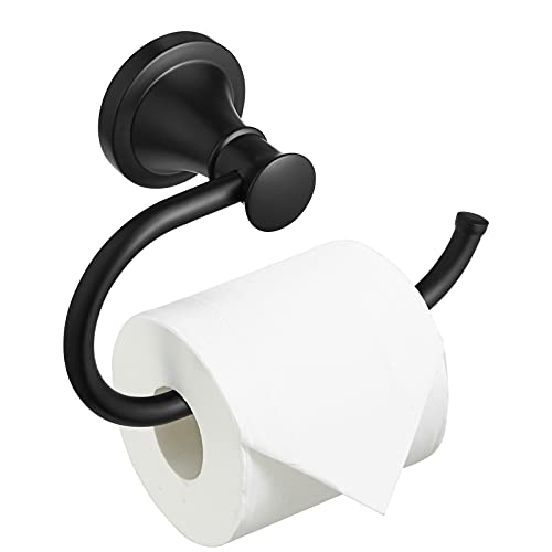 BESy Matte Black Toilet Tissue Paper Holder Matte Black Bathroom Accessories Toilet roll Paper Hanger Wall Mounted Rustproof