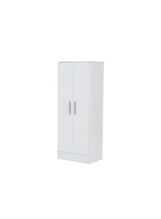 Pan Home 2 Door Wardrobe | White | 51 x 39 x 129 cm, 015DEM0800029 - Image 3