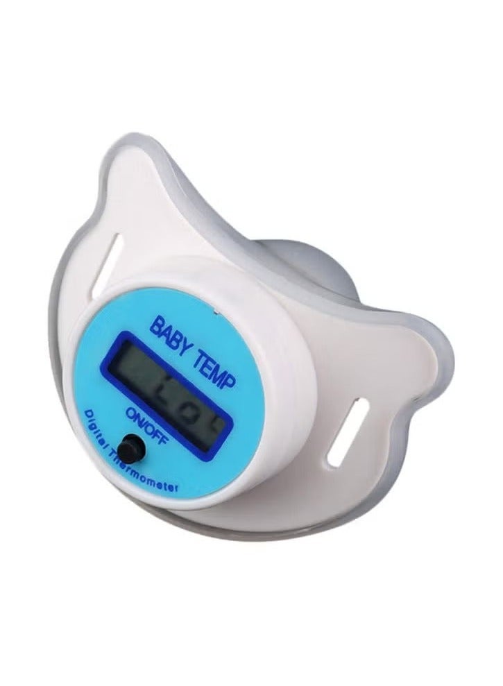 Goolsky High Accuracy Thermometer LCD Display Shaped Thermometer Pacifier Babies's Heating Fever Monitor Gauge Blue Digital Thermometer for Baby Oral Mouth Temperature Measuring Blue Nipple - Image 2