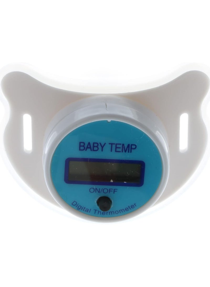 Goolsky High Accuracy Thermometer LCD Display Shaped Thermometer Pacifier Babies's Heating Fever Monitor Gauge Blue Digital Thermometer for Baby Oral Mouth Temperature Measuring Blue Nipple - Image 4