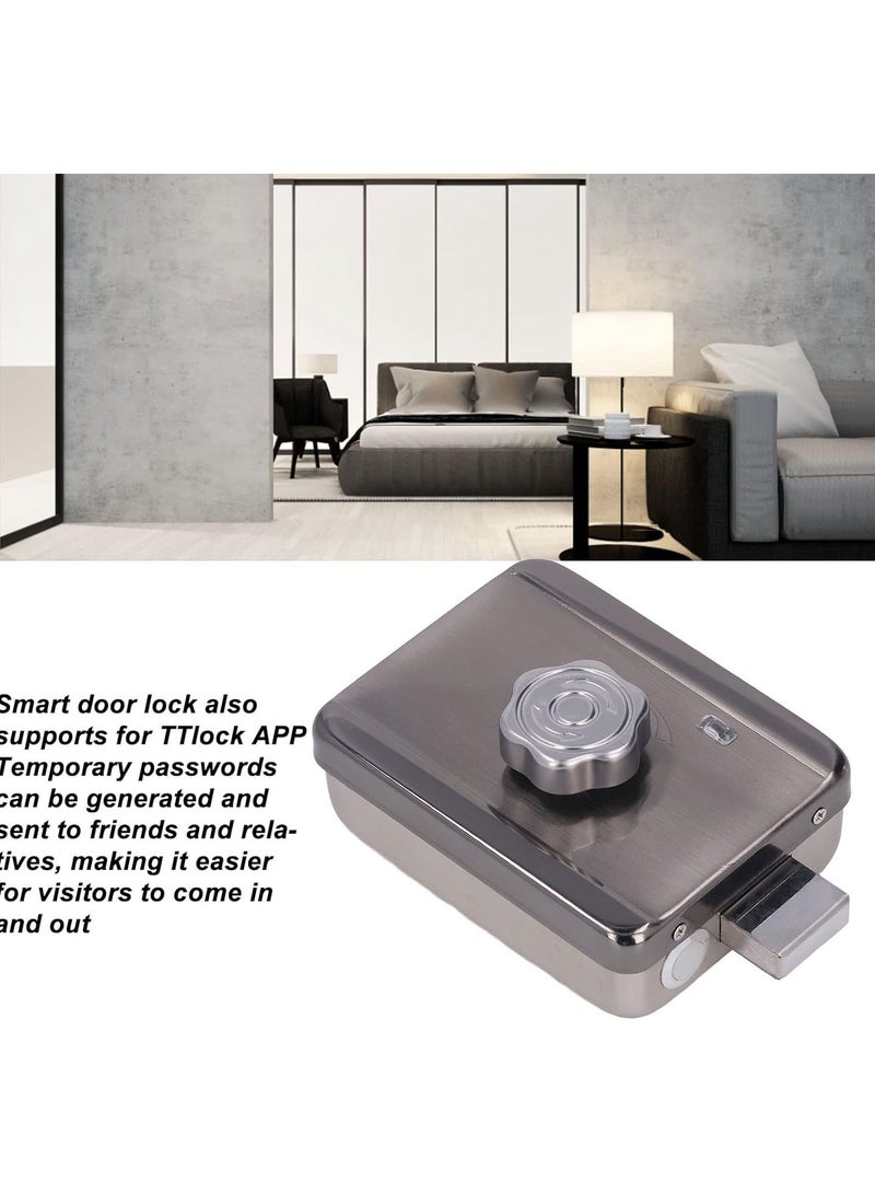 GGOOT Smart Door Lock, Electronic Keyless Entry Door Lock, Biometric Fingerprint Recognition Function Support Password Fingerprint ID Card Unlock APP Control for Home, Office, Hotel - Image 2