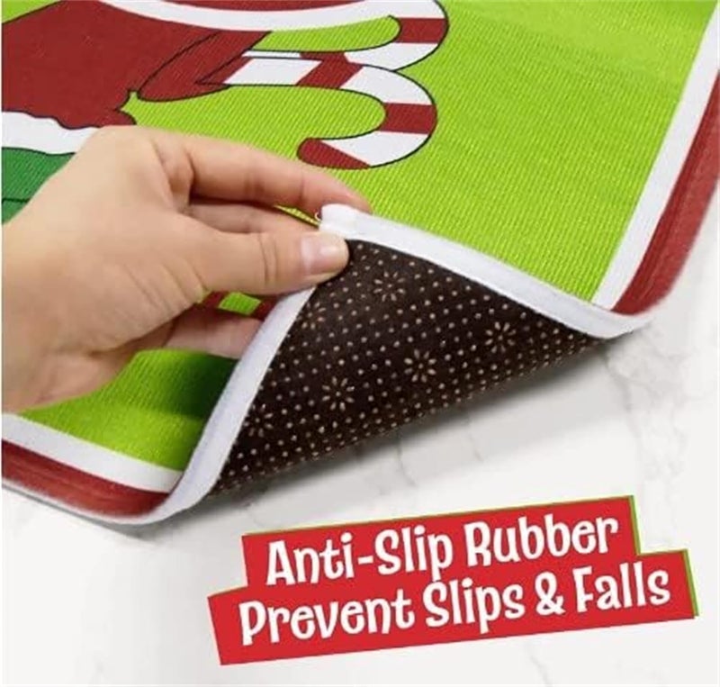 Grinch Christmas Bathroom Decor - GRINCHS Decorations Bathroom Rugs and MATS Sets，Modern Bath for Washable Accessories Set - Image 5