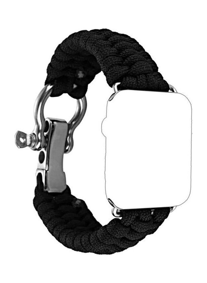 Loquat Umbrella Cord Braided Watchband Black - Image 2