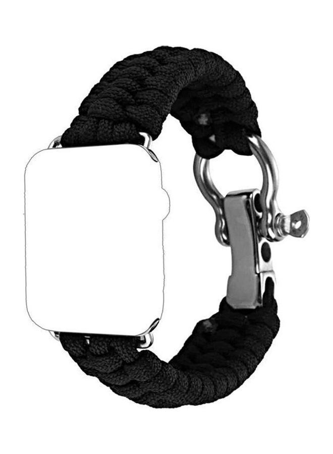 Loquat Umbrella Cord Braided Watchband Black - Image 1