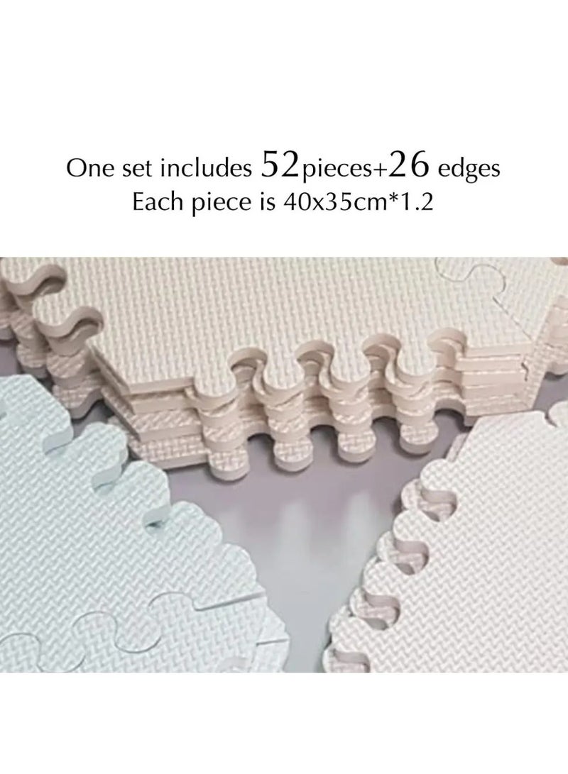 Bumble & Bird - BabySafe Play Mat Multi-Shape 52pcs+26 Edges - Peach & Brown - Image 2