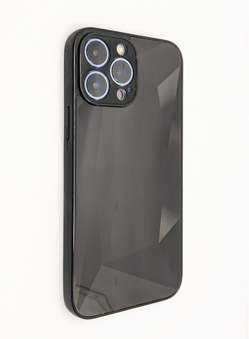 HEXABEX iPhone 13 Pro Case, Protective Bling Mirror Diamond Phone Cover Case for iPhone 13 Pro Black - Image 1