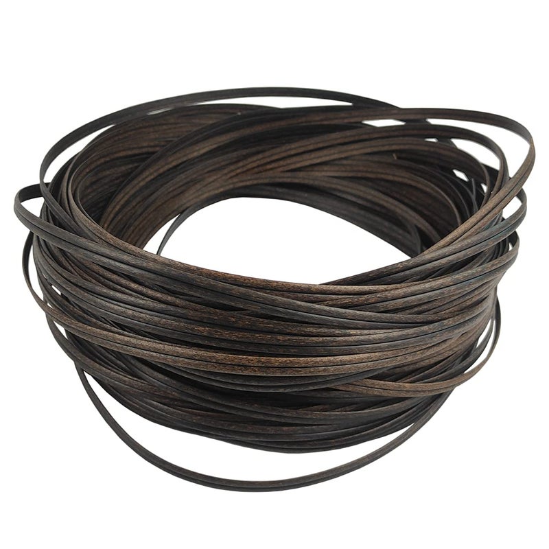 Feyart Double Stranded PE Rattan Strip for Outdoor Rattan Furniture Repair, 8.5mm Plastic Wicker for Patio Furniture Restore, 500g/55m Long (Mottled Coffee) - Image 1