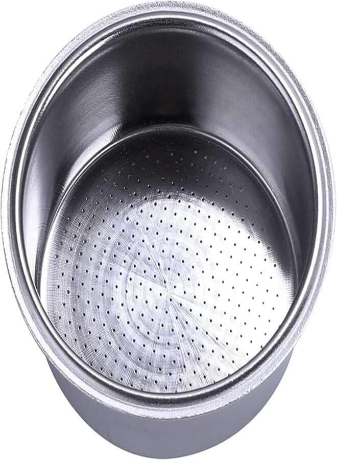 Joytata 51mm Filter Basket Stainless Steel Portafilter Basket Espresso Handle Basket Compatible with Breville/Delonghi Espresso Maker,Double Cup Coffee Filter Basket Replacement
