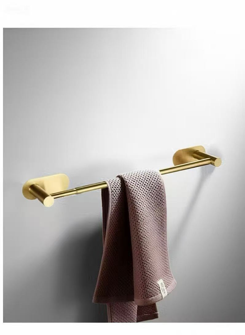 Bathroom Towel Bar, Scalable Stainless Steel Towel Rack, Wall Mounted Nonporous Towel Rack, Adjustable 16.9 to 25.6 Inches, Modern Home Decor，Perfect for Bathroom, Kitchen, Closet and Laundry Room，Gold. - Image 2