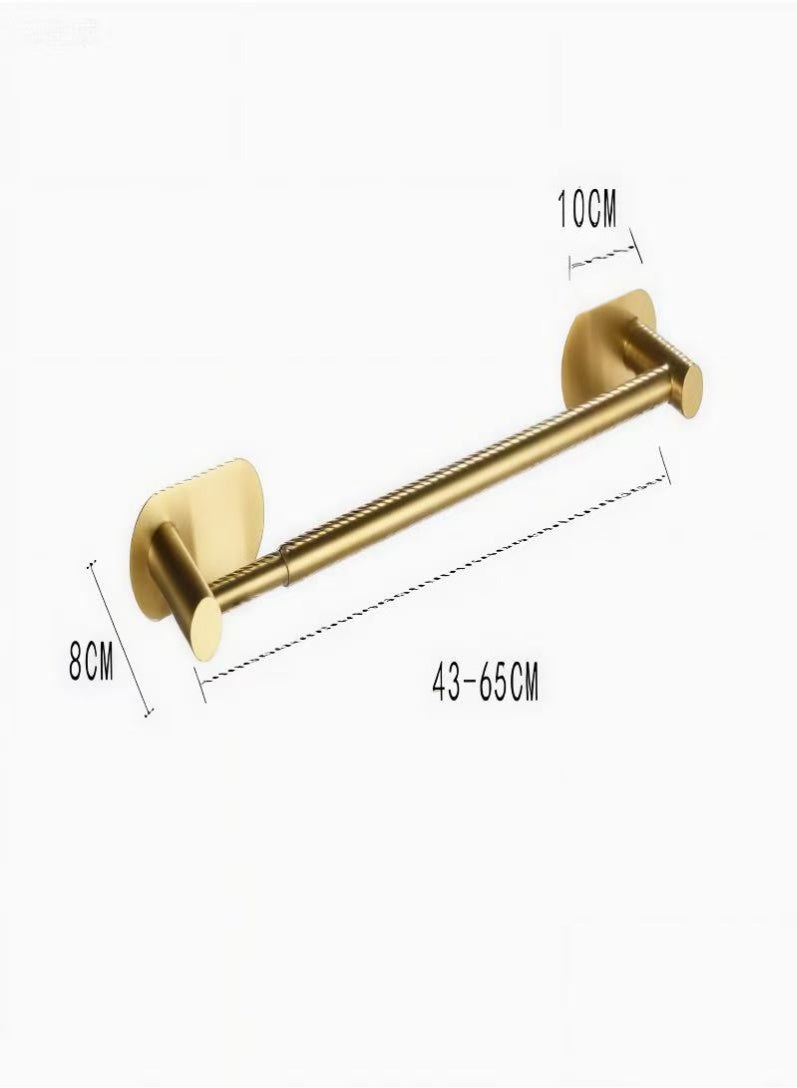 Bathroom Towel Bar, Scalable Stainless Steel Towel Rack, Wall Mounted Nonporous Towel Rack, Adjustable 16.9 to 25.6 Inches, Modern Home Decor，Perfect for Bathroom, Kitchen, Closet and Laundry Room，Gold. - Image 3