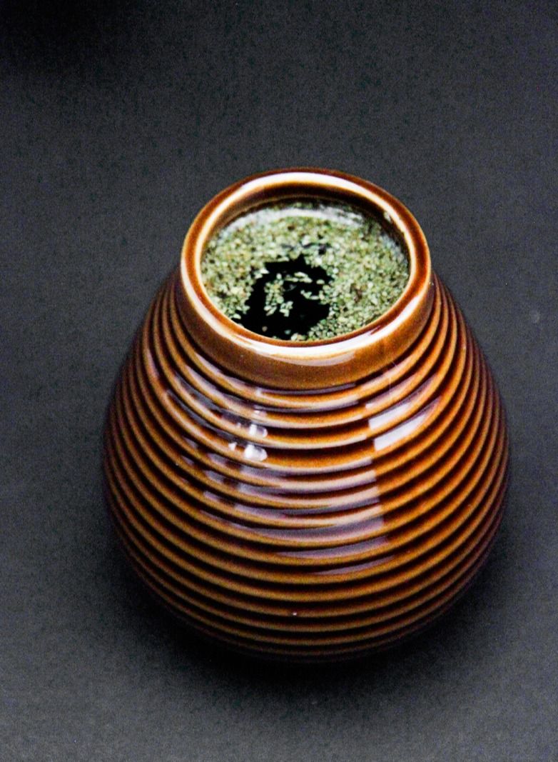 تيلاند وعاء متين أنيق من السيراميك القرع 350 مل بني داكن - Image 2