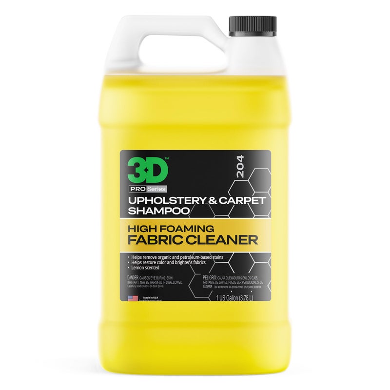 3D 3D Upholstery  Carpet Shampoo  High Foam Stain Remover  Odor Eliminator Shampoo 1 Gallon 