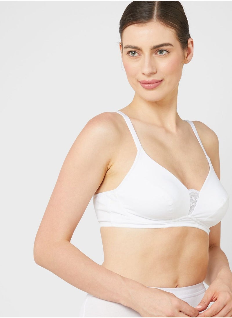 Marks & Spencer 3 Pack Cotton & Lace Non Wired Full Cup Bra  - Image 5