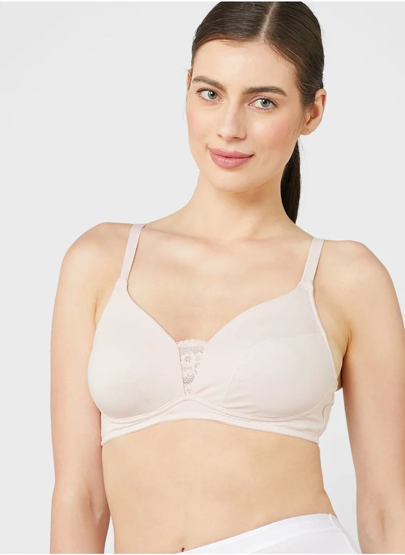 Marks & Spencer 3 Pack Cotton & Lace Non Wired Full Cup Bra