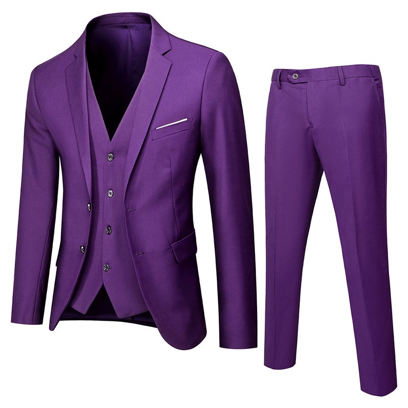 Double Buckle Suit Suit Men'S Korean-Style Slim Fit Wedding Bridegroom Business Casual Suit Men - Image 1