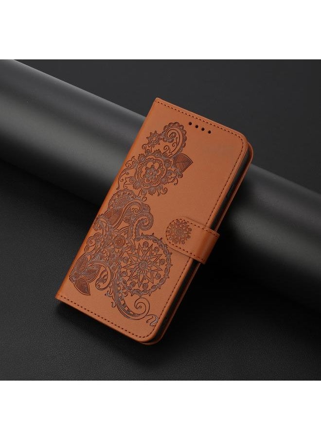 erorex Case For Tecno Spark 10 4G Datura Flower Embossed Flip Leather Phone Case  - Image 2