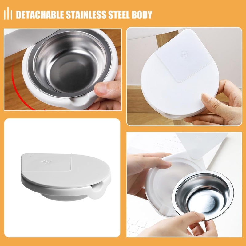 Rotatable Stainless Steel Ashtray with Lid Detachable Hidden Desktop Container Windproof - Image 4