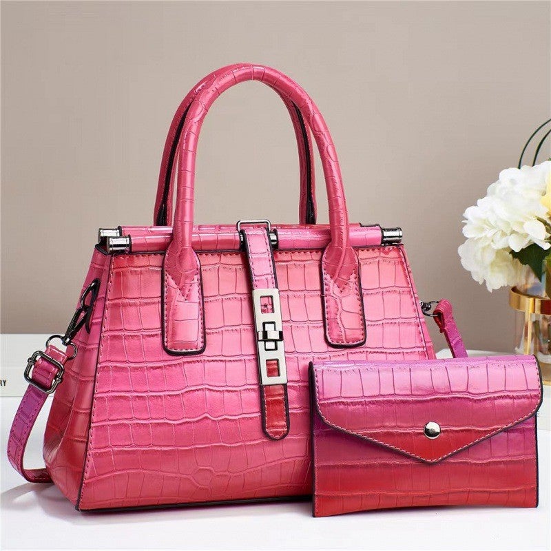 Explosive Women''s Bag Foreign Trade Bag Fashion Bright Leather Large Capacity Handbag Shoulder Crossbody Texturized Women''s Bag - Image 3