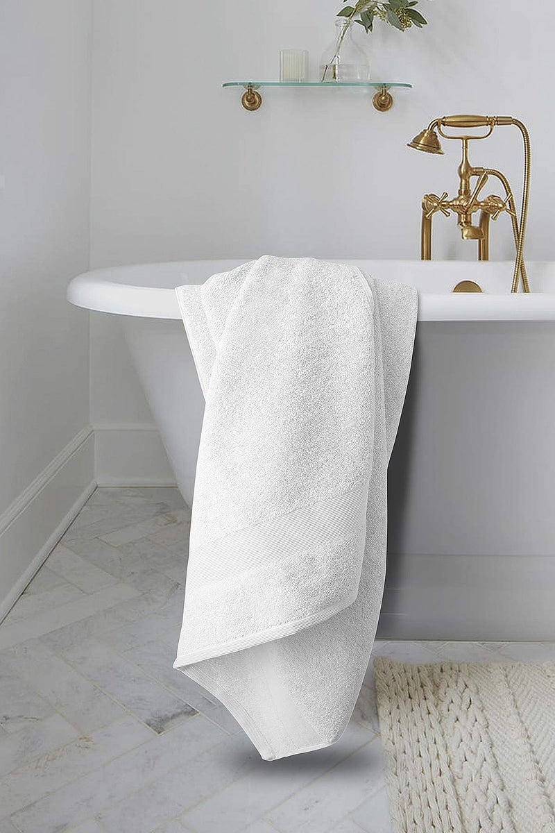 Softolle Luxury Bath Towels Set of 4 (27â€ x 54â€) | Towels for Bathroom | Super Soft | Highly Absorbent Towels for Home, Spa, Gym (White) - Image 4