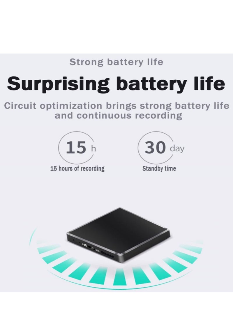 DMG TECH DMG Mini Voice Recorder, Voice Activated Recorder, 360° Surround Recording, with Triple Noise Reduction, Digital Audio Recorder, Small Listening Device for Class Lecture, Interview, Meeting (16GB)  - Image 4