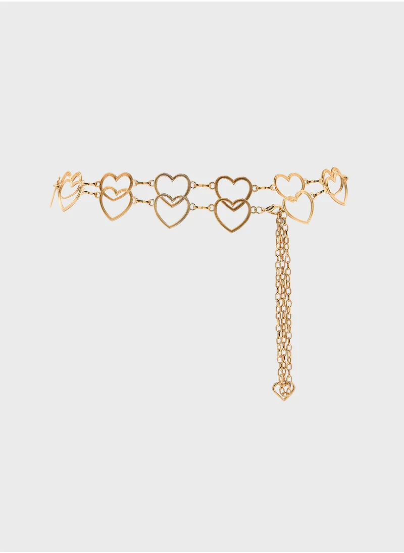 Ginger Heart Chain Waist Belt
